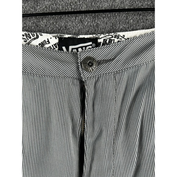 Vans Gray Black Striped Men's 36 Bermuda Shorts Skater Board Grunge Cali Punk - Picture 4 of 7